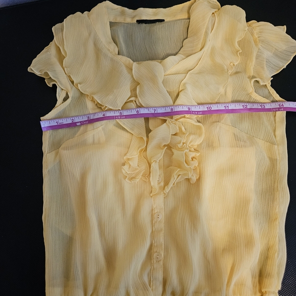 Yellow Ruffled Women's Top - Picture 4 of 5